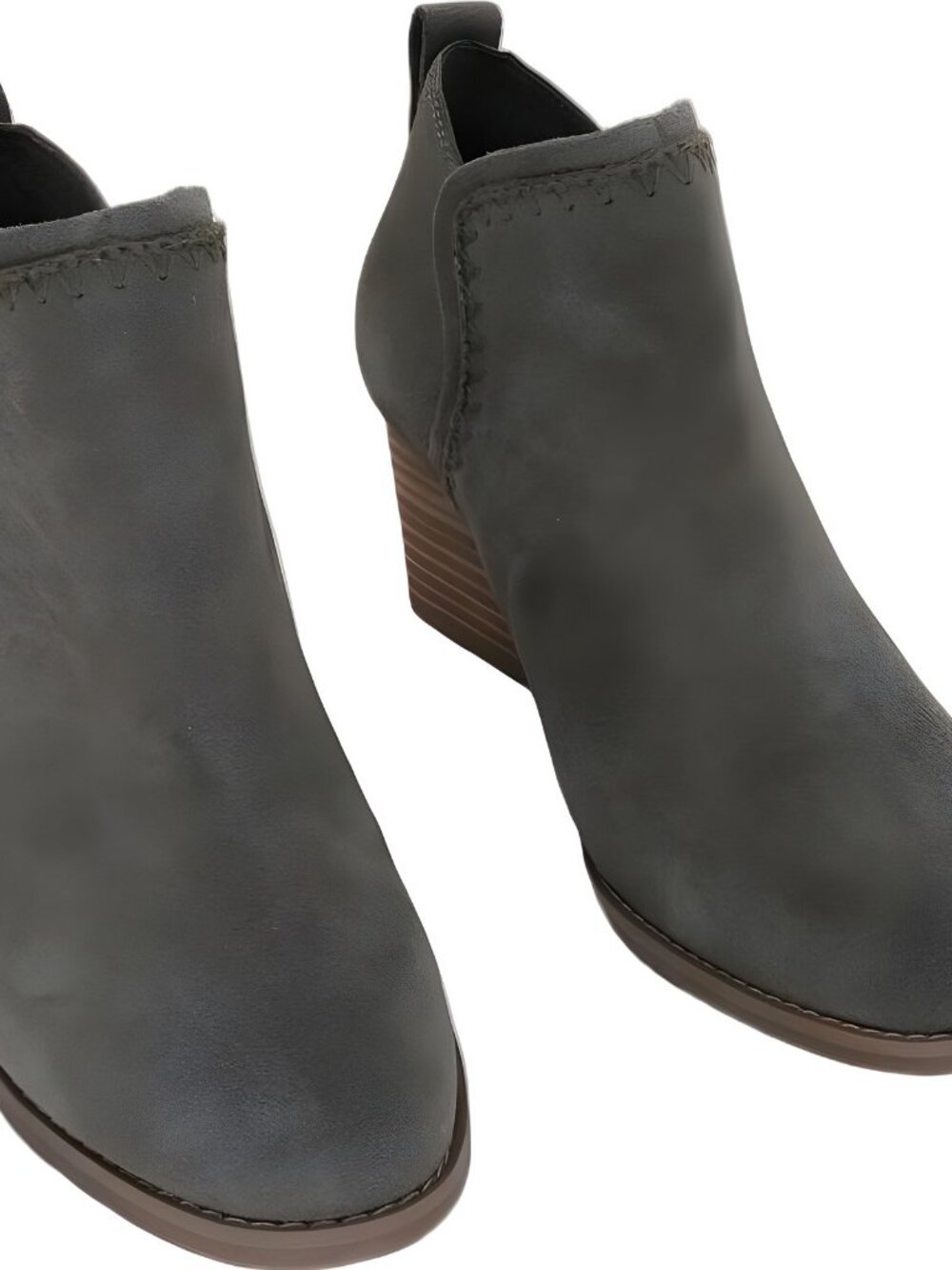 TOMS Kaia Wedge Bootie Canteen Green Suede - US 8.5M EU 39